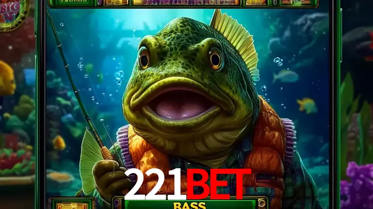 Personagem de peixe pescador do popular jogo de slot com tema de pescaria, uma das emocionantes opções de caça-níqueis para jogar e ganhar no cassino 221BET.